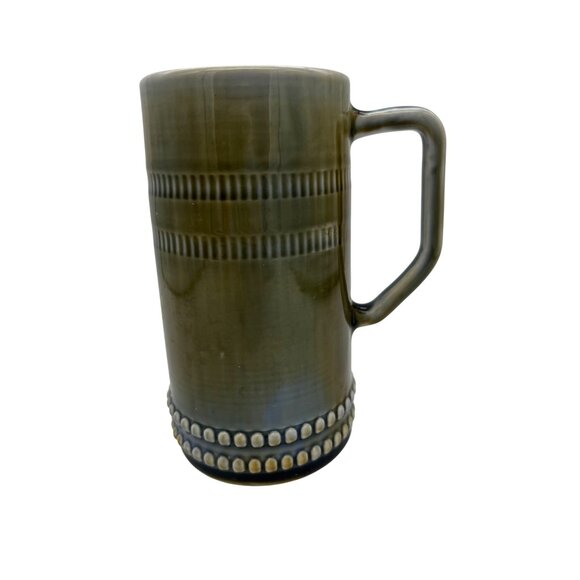 Vintage Wade Irish Porcelain Co Armagh 6.5" Tankard Mug Green Glaze Ireland - Picture 3 of 7